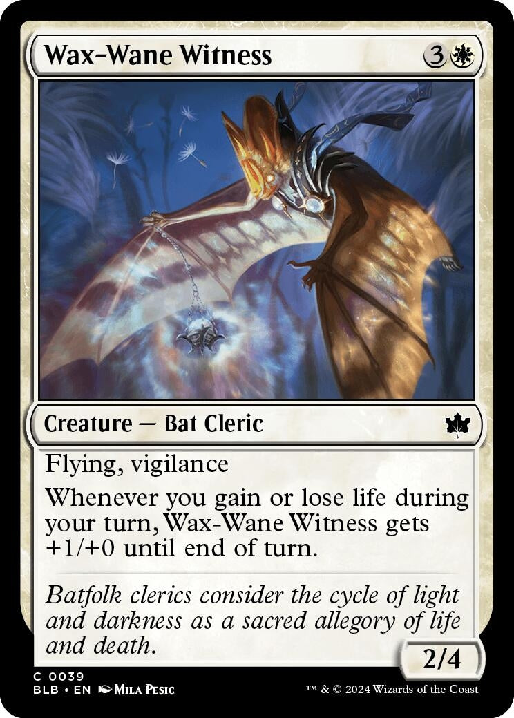 Image for Wax-Wane Witness (39) (BLB) - Magic: The Gathering