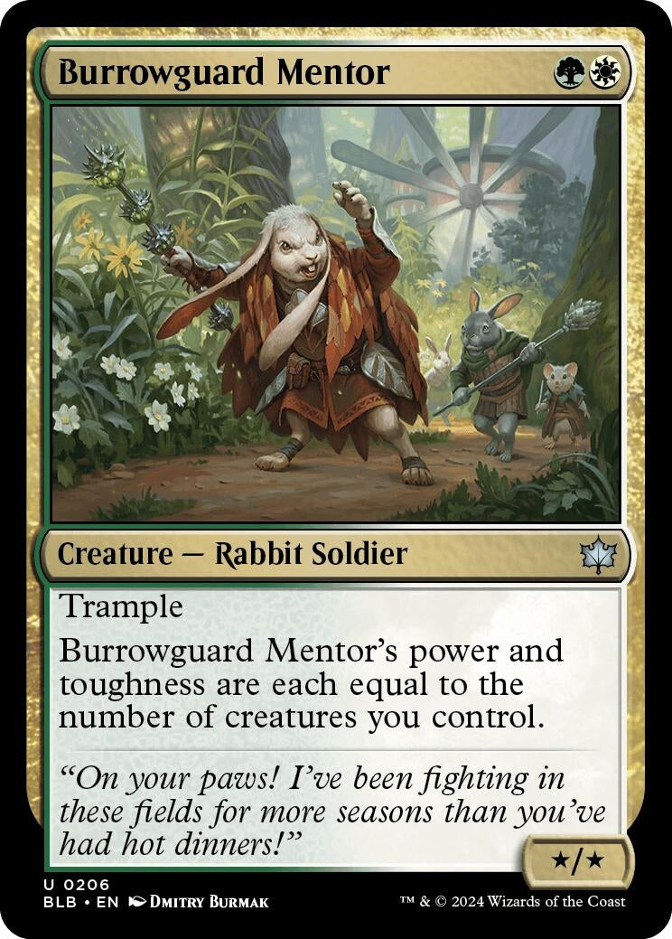 Image for Burrowguard Mentor (206) (BLB) - Magic: The Gathering