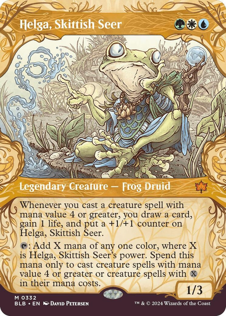 Image for Helga, Skittish Seer (Showcase) (332) (BLB) - Magic: The Gathering