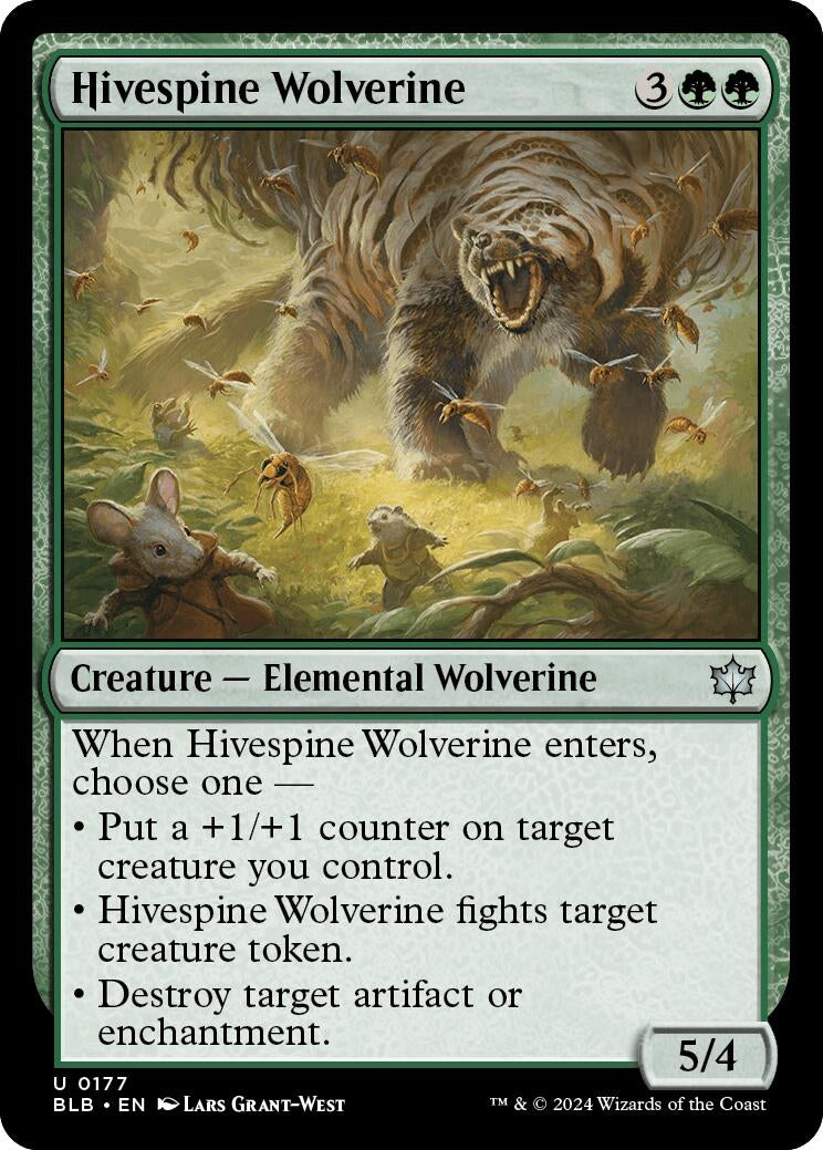 Image for Hivespine Wolverine (177) (BLB) - Magic: The Gathering