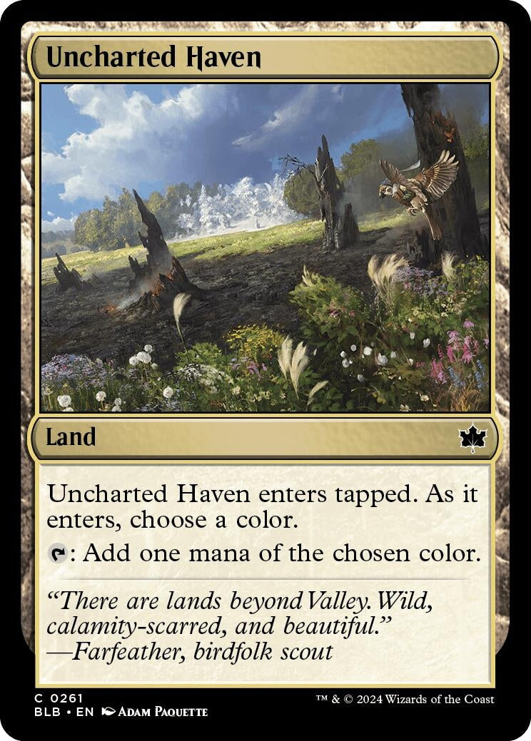 Image for Uncharted Haven (261) (BLB) - Magic: The Gathering