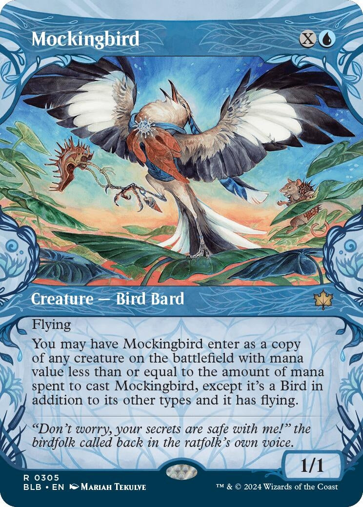 Image for Mockingbird (Showcase) (305) (BLB) - Magic: The Gathering