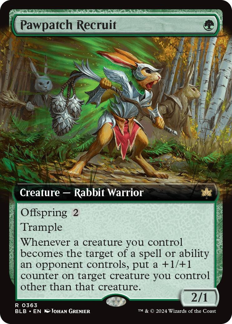 Image for Pawpatch Recruit (Extended Art) (363) (BLB) - Magic: The Gathering