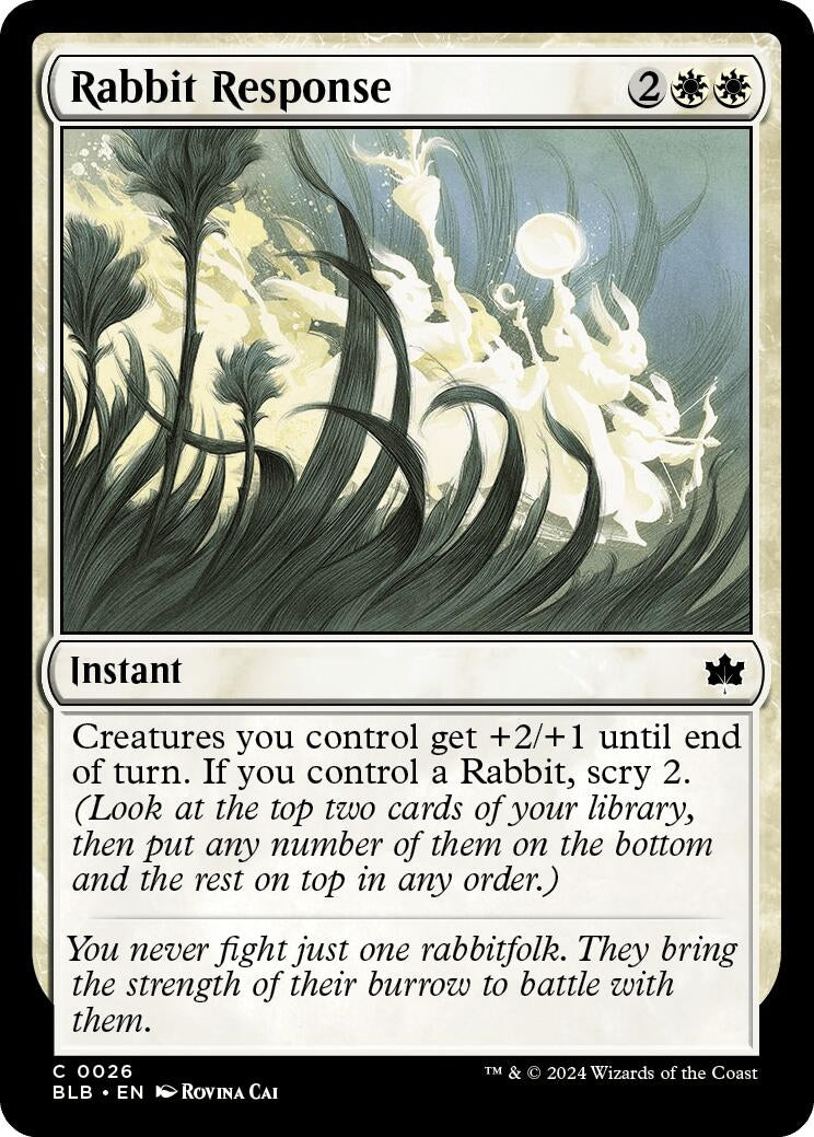 Image for Rabbit Response (26) (BLB) - Magic: The Gathering