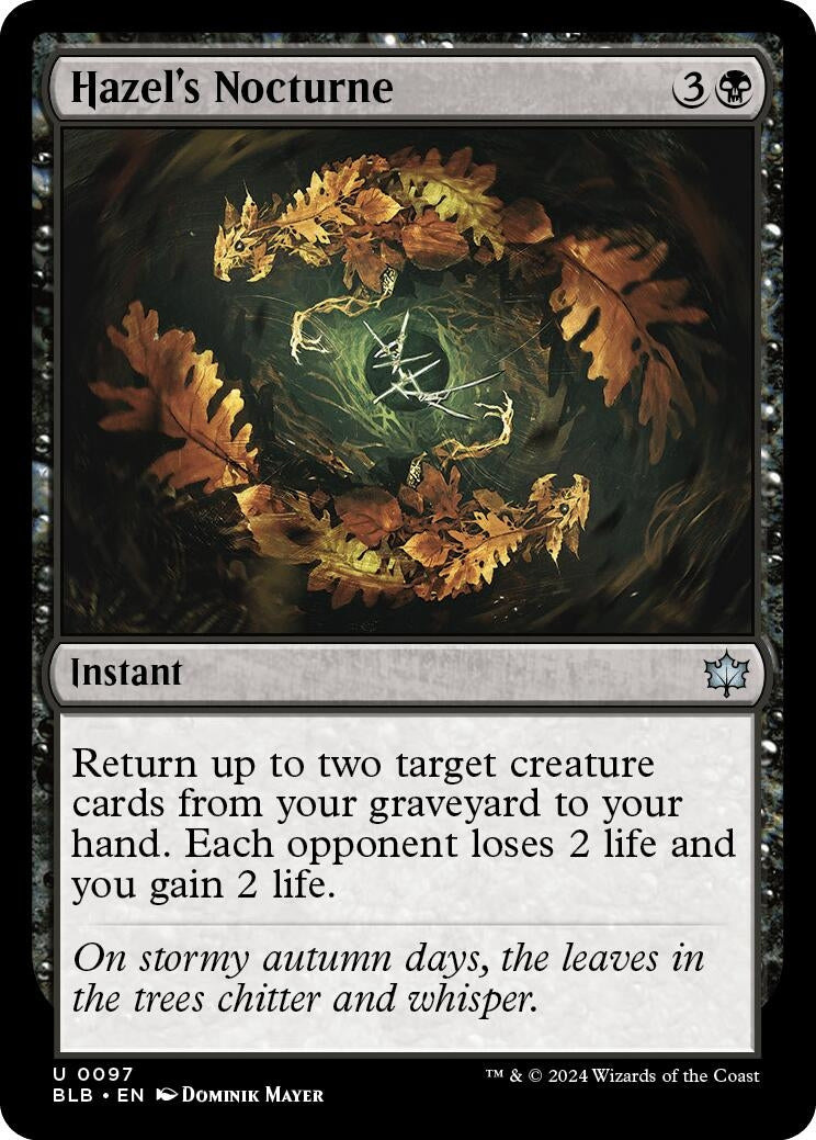 Image for Hazel's Nocturne (97) (BLB) - Magic: The Gathering