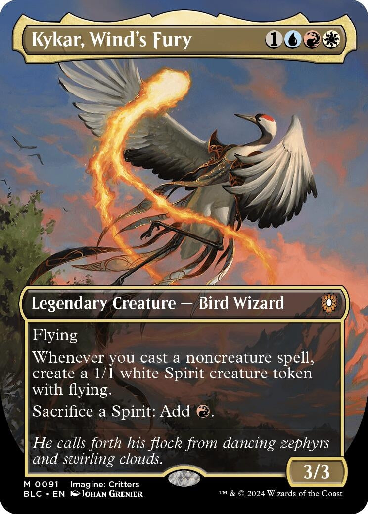 Image for Kykar, Wind's Fury (Borderless) (91) (BLC) - Magic: The Gathering