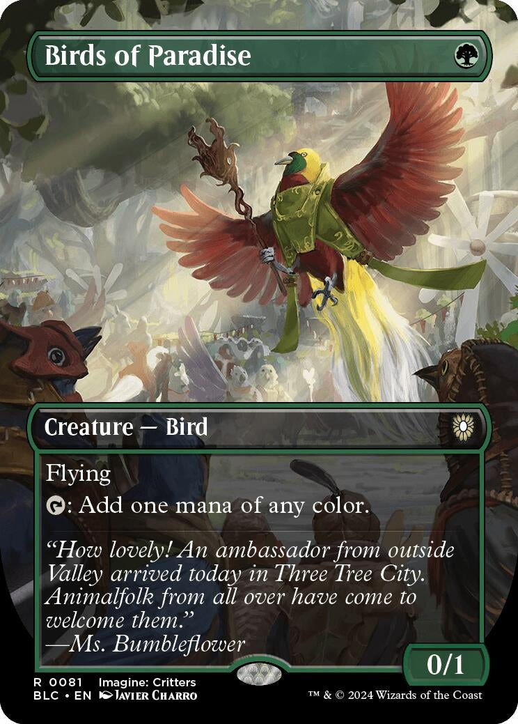 Image for Birds of Paradise (Borderless) (81) (BLC) - Magic: The Gathering