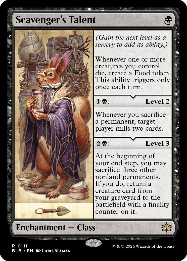 Image for Scavenger's Talent (111) (BLB) - Magic: The Gathering