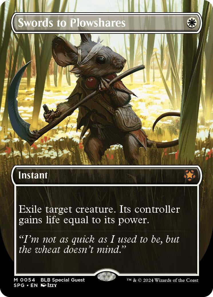 Image for Swords to Plowshares (Borderless) (54) (SPG) - Magic: The Gathering