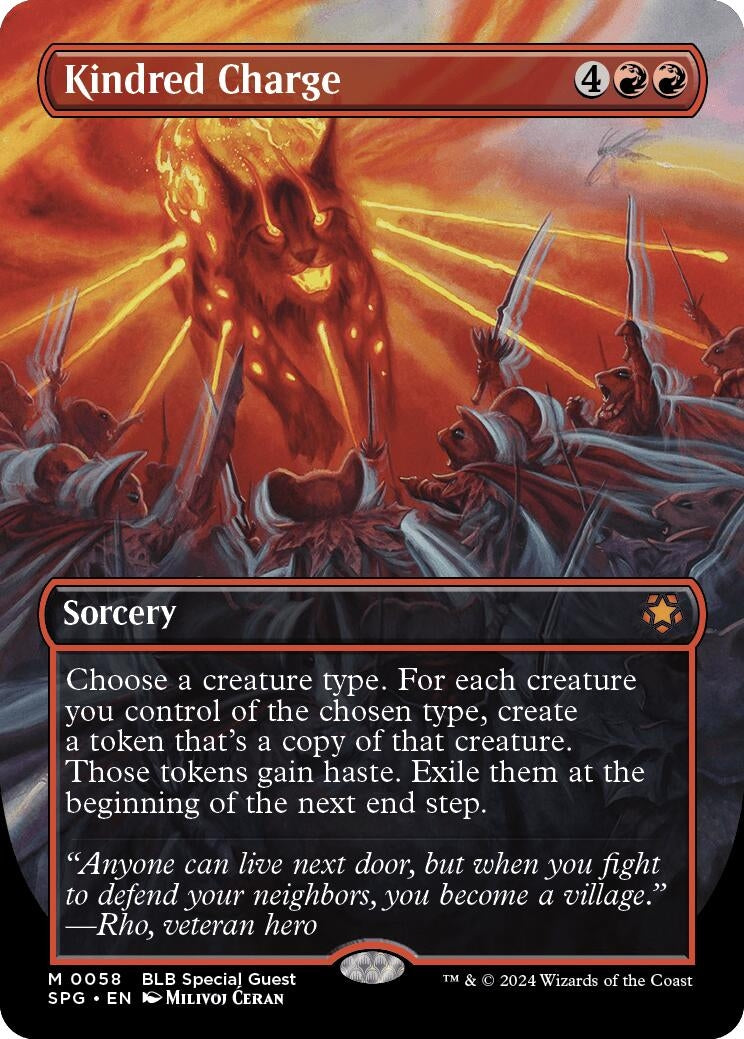 Image for Kindred Charge (Borderless) (58) (SPG) - Magic: The Gathering