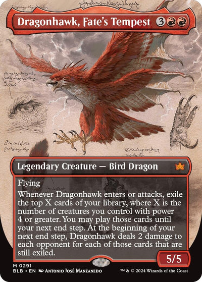 Dragonhawk, Fate's Tempest (Borderless) (291) (BLB)