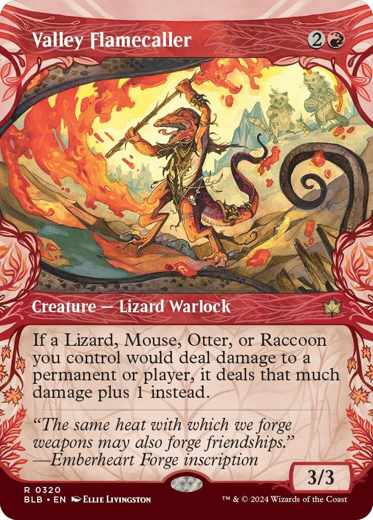 Image for Valley Flamecaller (Showcase) (320) (BLB) - Magic: The Gathering