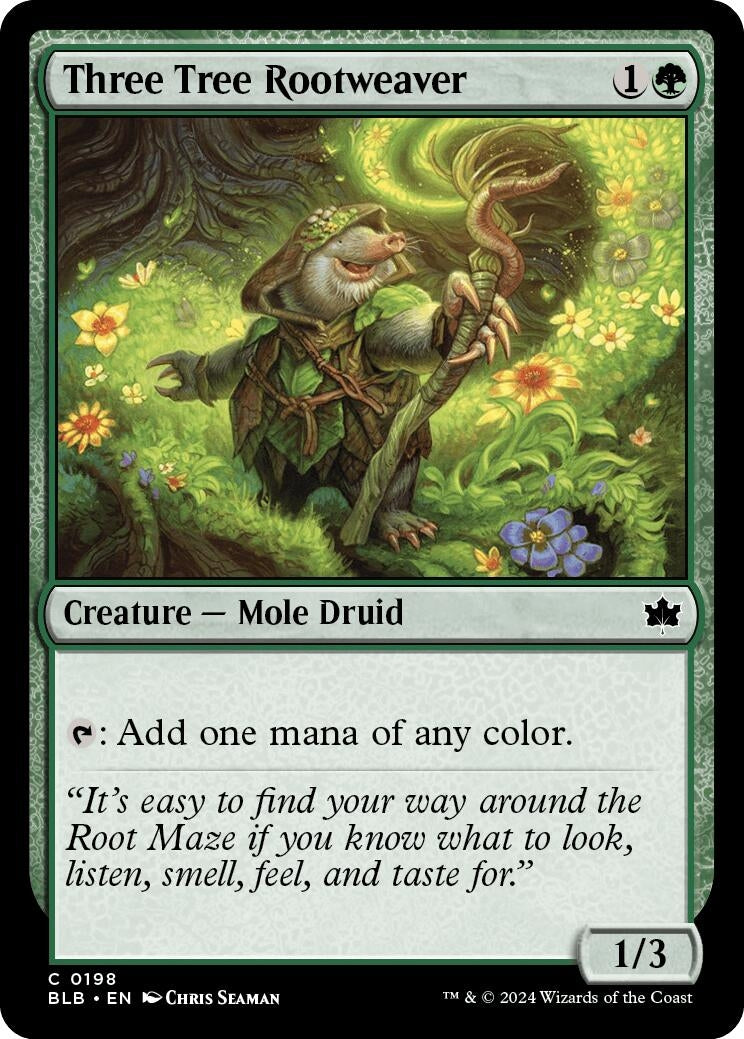 Image for Three Tree Rootweaver (198) (BLB) - Magic: The Gathering