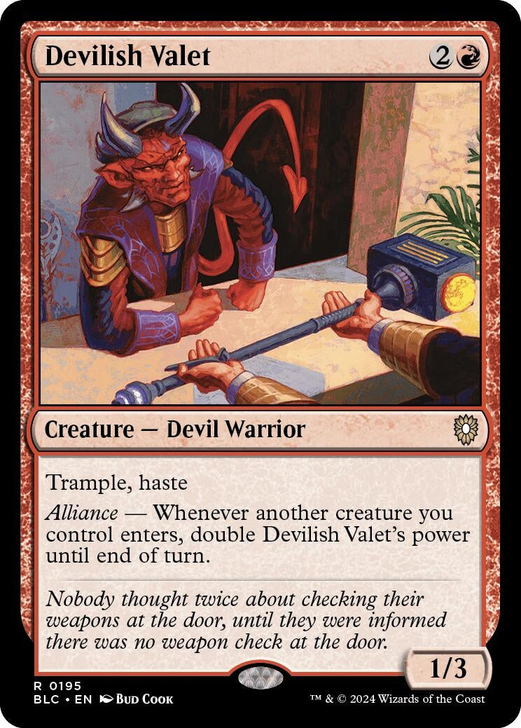Image for Devilish Valet (195) (BLC) - Magic: The Gathering