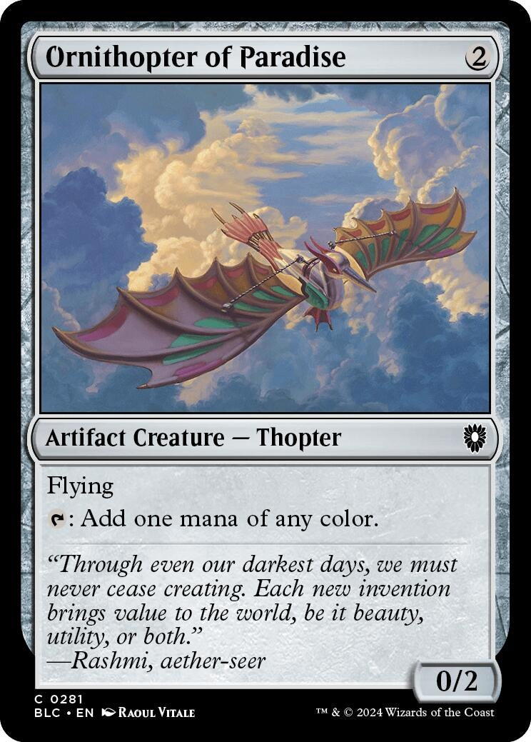 Image for Ornithopter of Paradise (281) (BLC) - Magic: The Gathering