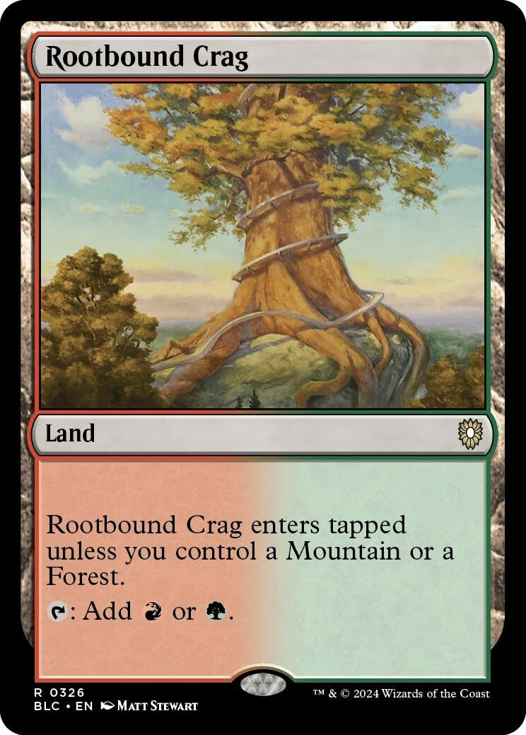 Image for Rootbound Crag (326) (BLC) - Magic: The Gathering