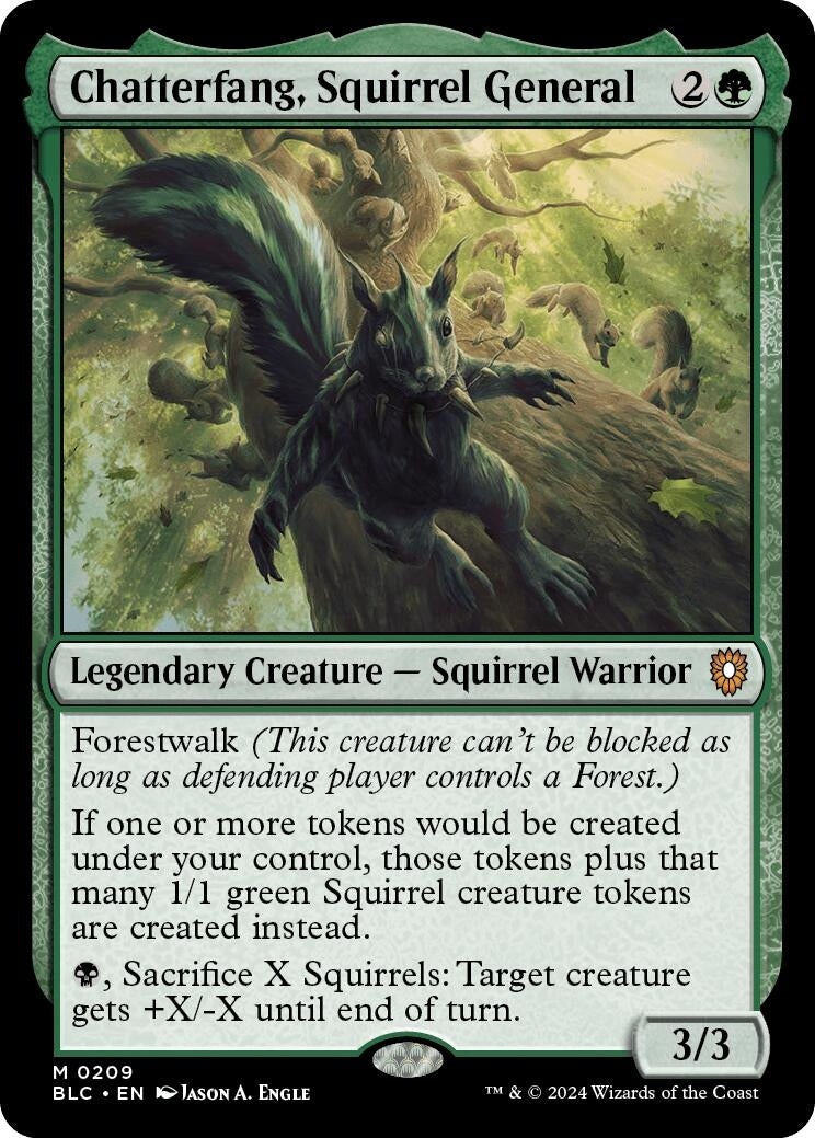 Image for Chatterfang, Squirrel General (209) (BLC) - Magic: The Gathering
