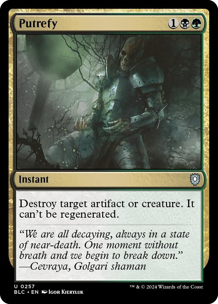Image for Putrefy (257) (BLC) - Magic: The Gathering