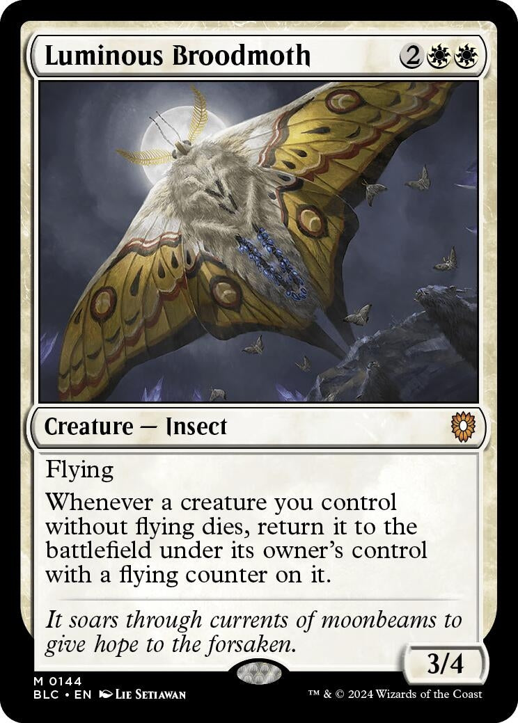 Image for Luminous Broodmoth (144) (BLC) - Magic: The Gathering