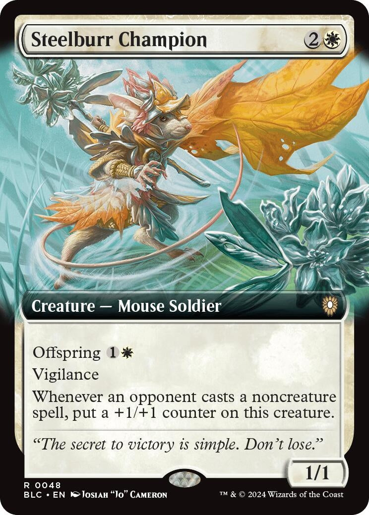 Image for Steelburr Champion (Extended Art) (48) (BLC) - Magic: The Gathering