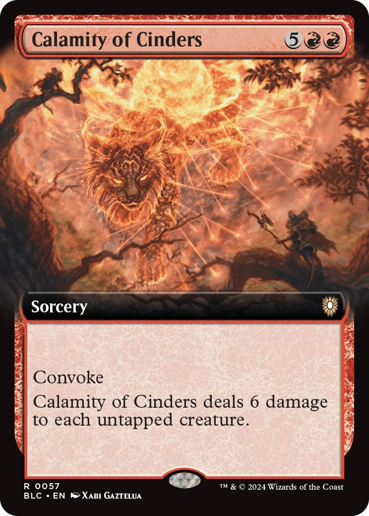 Image for Calamity of Cinders (Extended Art) (57) (BLC) - Magic: The Gathering