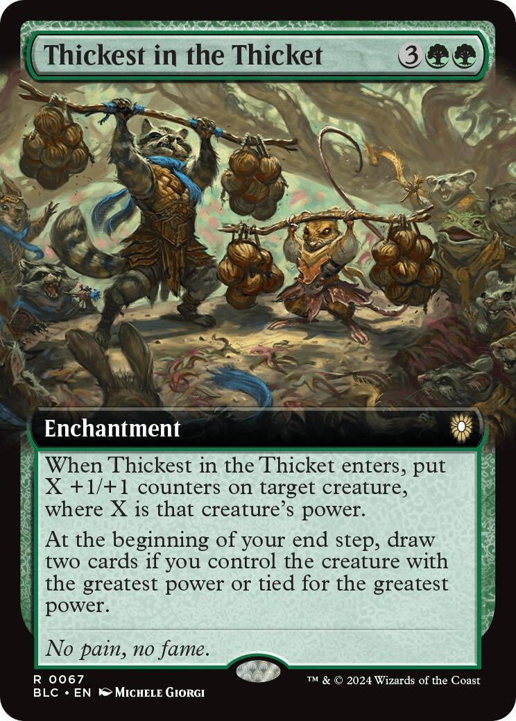Image for Thickest in the Thicket (Extended Art) (67) (BLC) - Magic: The Gathering