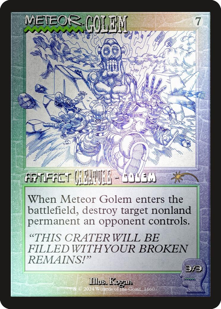 Image for Meteor Golem (1660) (Rainbow Foil) (1660) (SLD) - Magic: The Gathering