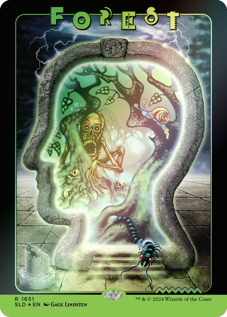 Image for Forest (1651) (Rainbow Foil) (1651) (SLD) - Magic: The Gathering