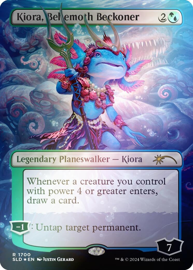 Image for Kiora, Behemoth Beckoner (Rainbow Foil) (1700) (SLD) - Magic: The Gathering