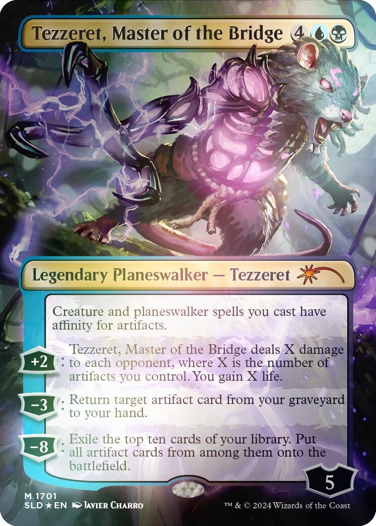 Image for Tezzeret, Master of the Bridge (Rainbow Foil) (1701) (SLD) - Magic: The Gathering