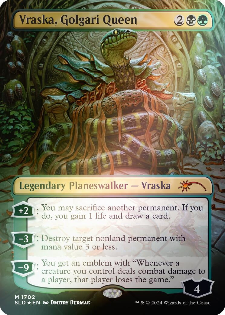 Image for Vraska, Golgari Queen (1702) (Rainbow Foil) (1702) (SLD) - Magic: The Gathering