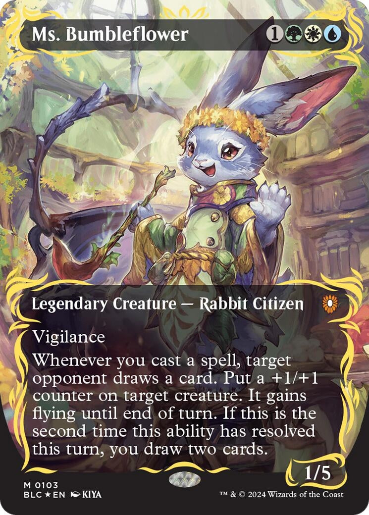 Image for Ms. Bumbleflower (Borderless) (Raised Foil) (103) (BLC) - Magic: The Gathering