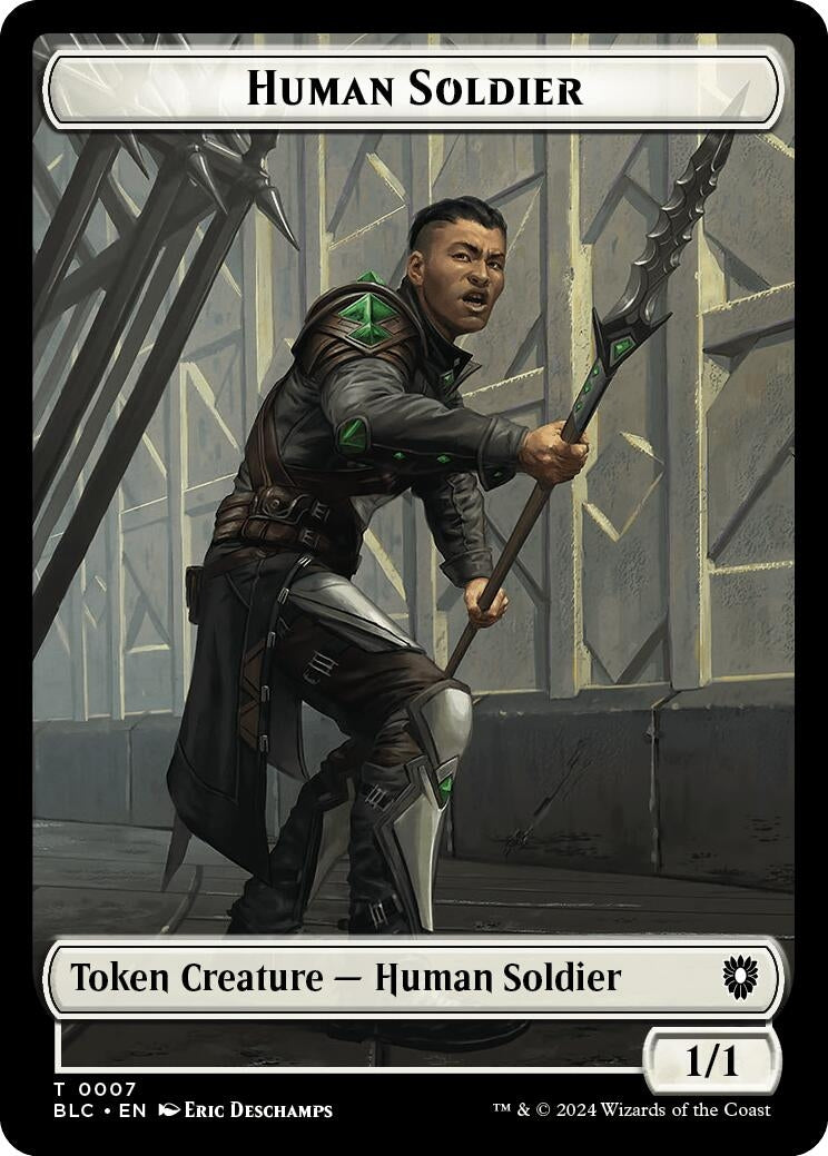 Image for Human Soldier // Wolf (0035) Double-Sided Token (7 // 35) (BLC) - Magic: The Gathering
