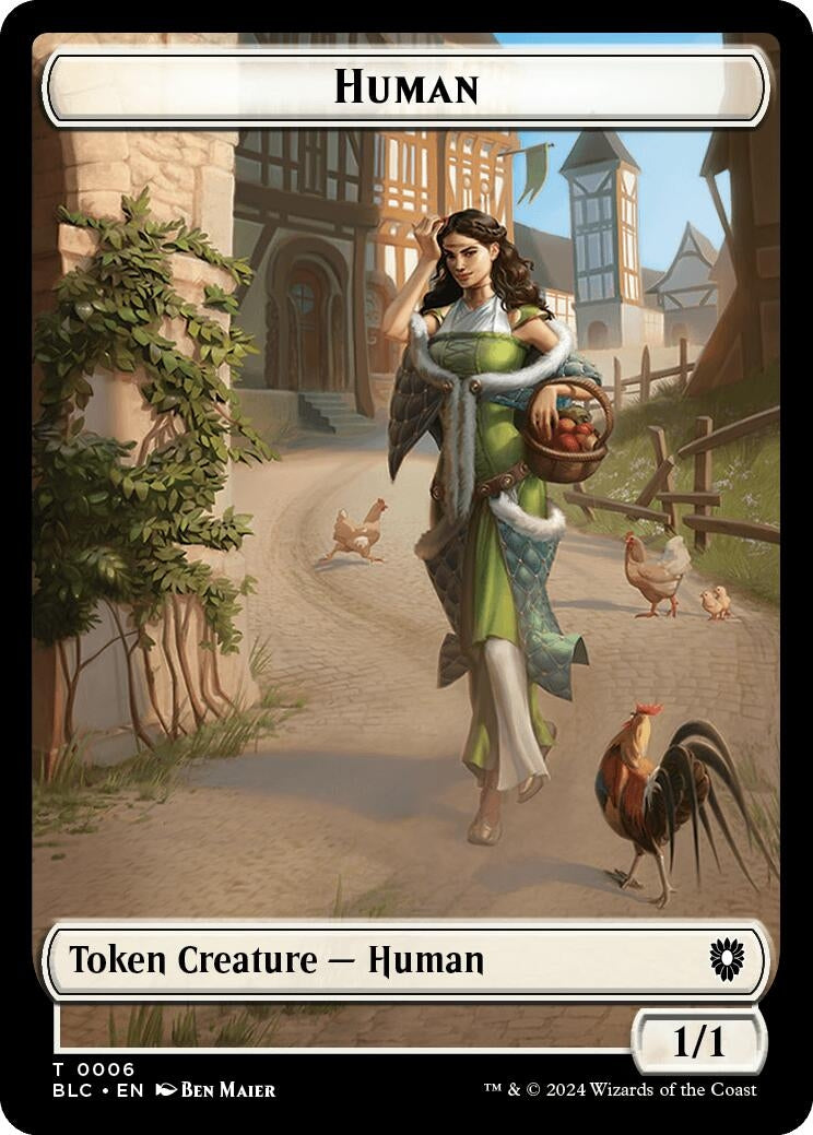 Image for Human // Soldier Double-Sided Token (6 // 8) (BLC) - Magic: The Gathering