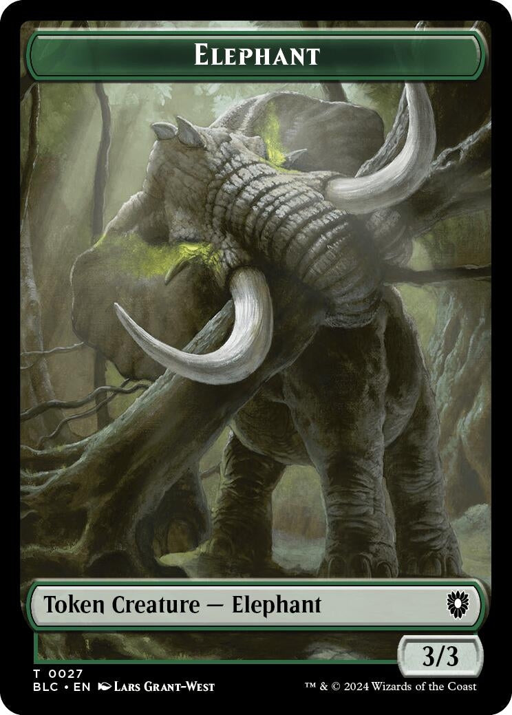 Image for Elephant // Squid Double-Sided Token (27 // 17) (BLC) - Magic: The Gathering