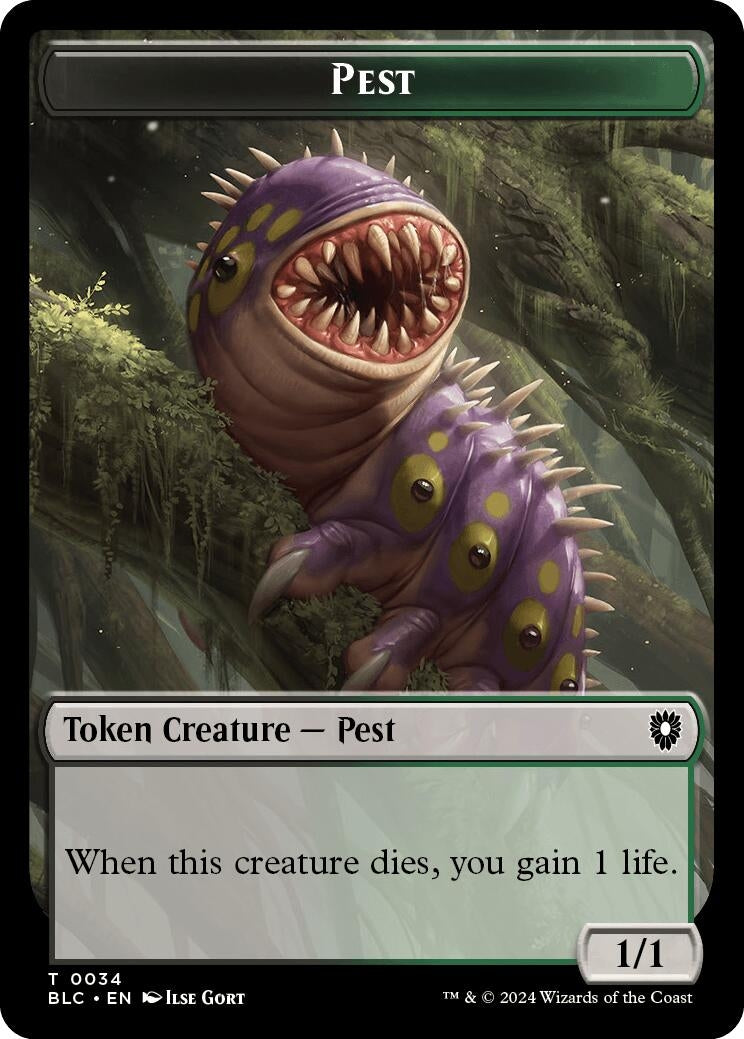 Image for Pest // Shapeshifter Double-Sided Token (34 // 15) (BLC) - Magic: The Gathering