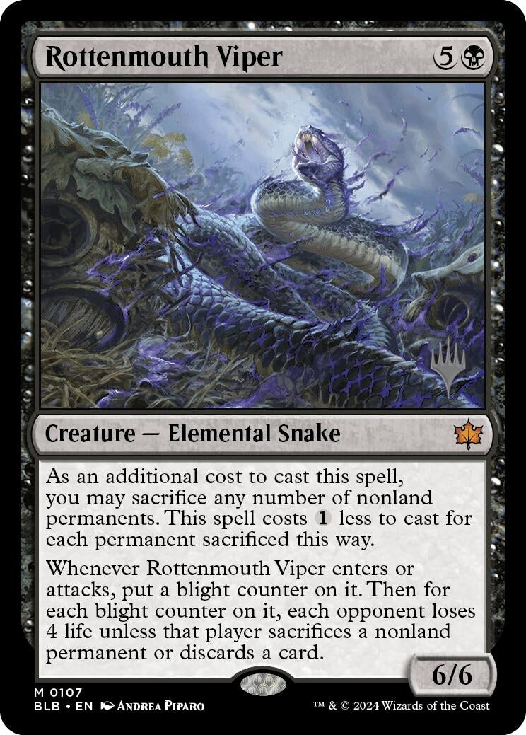 Image for Rottenmouth Viper (107) (PPBLB) - Magic: The Gathering