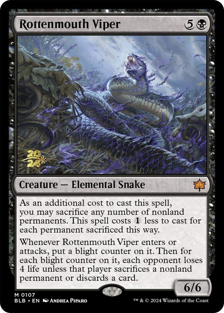 Image for Rottenmouth Viper (107) (PRE) - Magic: The Gathering