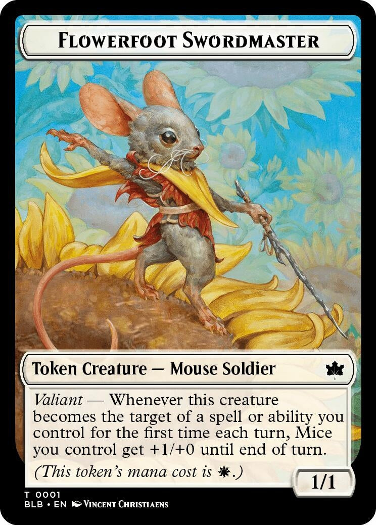 Image for Flowerfoot Swordmaster Token (1) (BLB) - Magic: The Gathering
