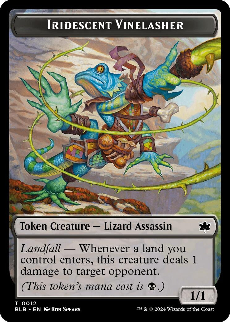 Image for Iridescent Vinelasher Token (12) (BLB) - Magic: The Gathering