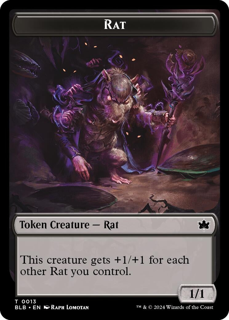 Image for Rat Token (13) (BLB) - Magic: The Gathering
