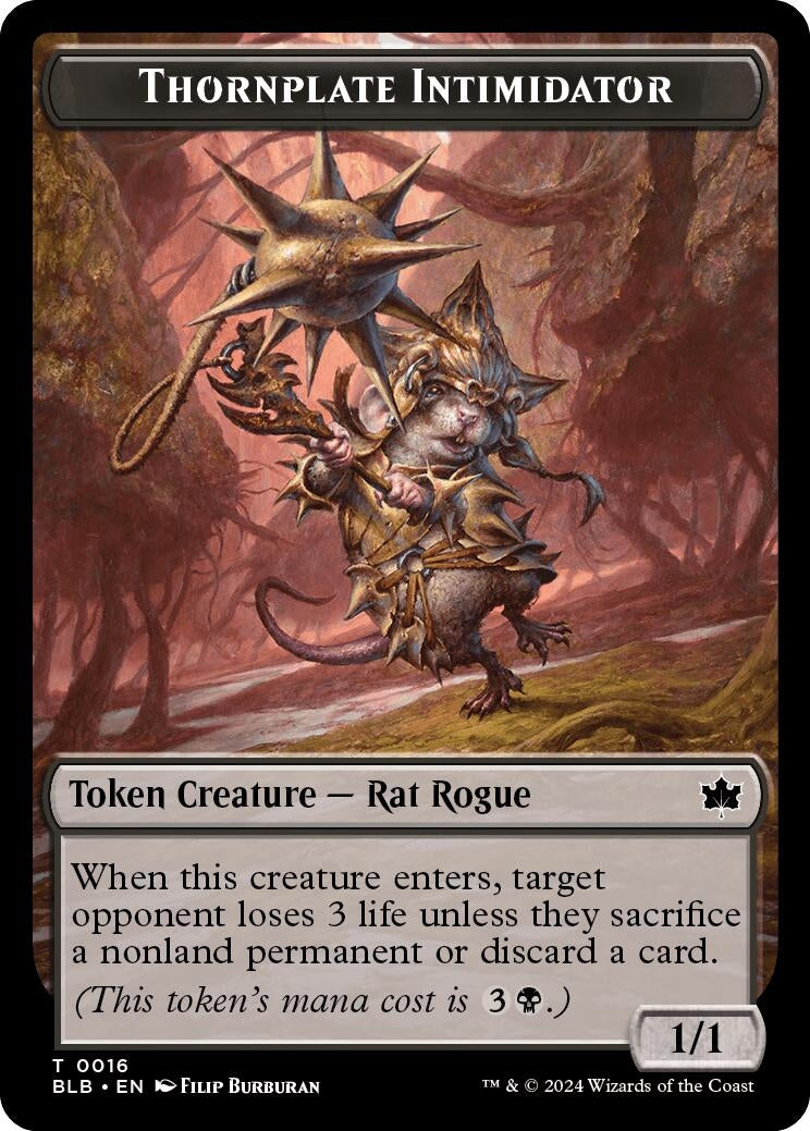 Image for Thornplate Intimidator Token (16) (BLB) - Magic: The Gathering