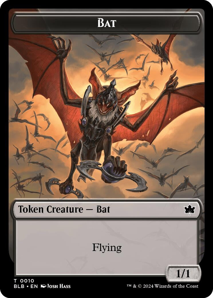 Image for Bat // Warren Warleader Double-Sided Token (10 // 5) (BLB) - Magic: The Gathering