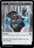 Image for Emblem - Ral, Crackling Wit // Bushy Bodyguard Double-Sided Token (30 // 20) (BLB) - Magic: The Gathering