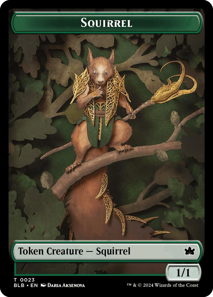 Image for Squirrel // Darkstar Augur Double-Sided Token (23 // 11) (BLB) - Magic: The Gathering