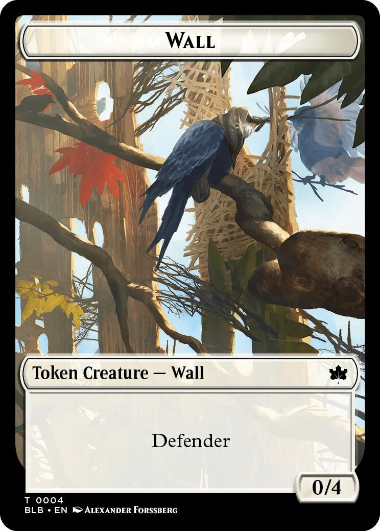 Image for Wall // Intrepid Rabbit Double-Sided Token (4 // 2) (BLB) - Magic: The Gathering