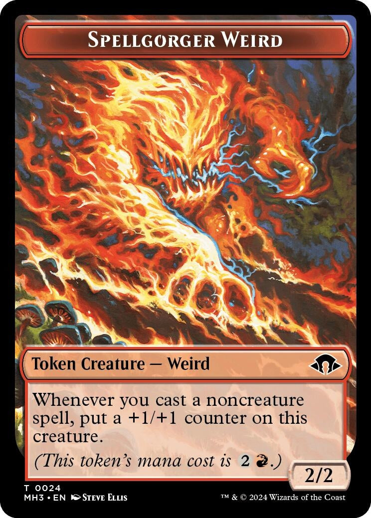 Image for Spellgorger Weird // Energy Reserve Double-Sided Token (24 // 36) (MH3) - Magic: The Gathering