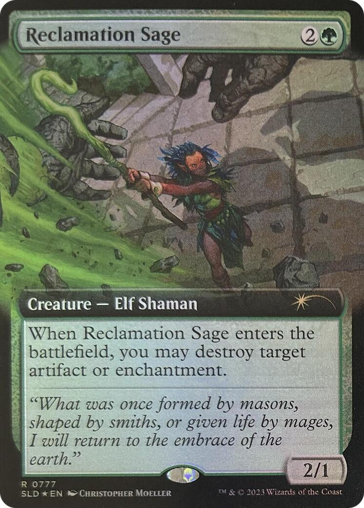 Image for Reclamation Sage (Extended Art) (777) (SLD) - Magic: The Gathering