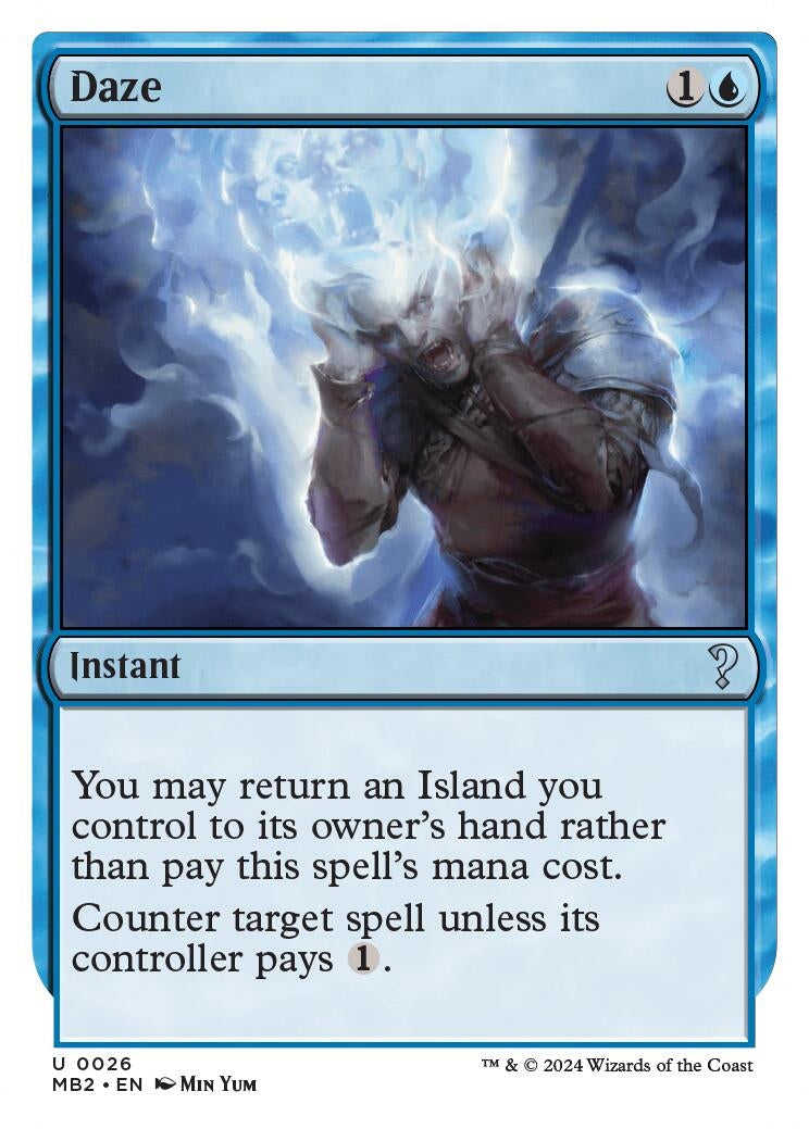 Image for Daze (White Border) (26) (MB2) - Magic: The Gathering