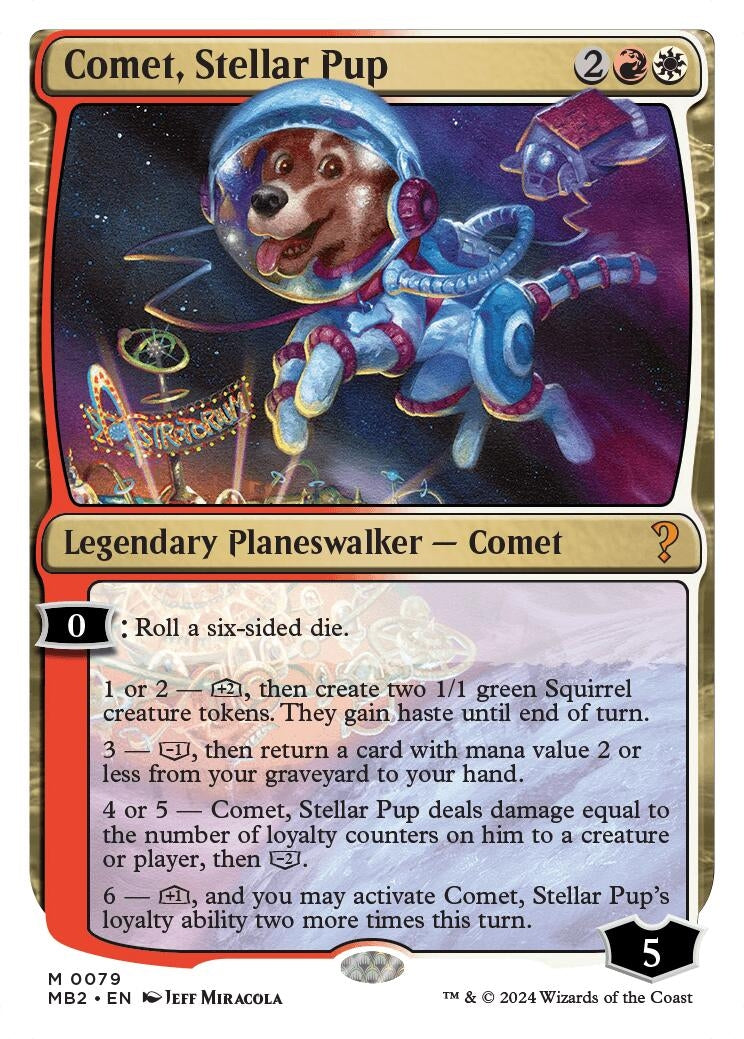 Image for Comet, Stellar Pup (White Border) (79) (MB2) - Magic: The Gathering